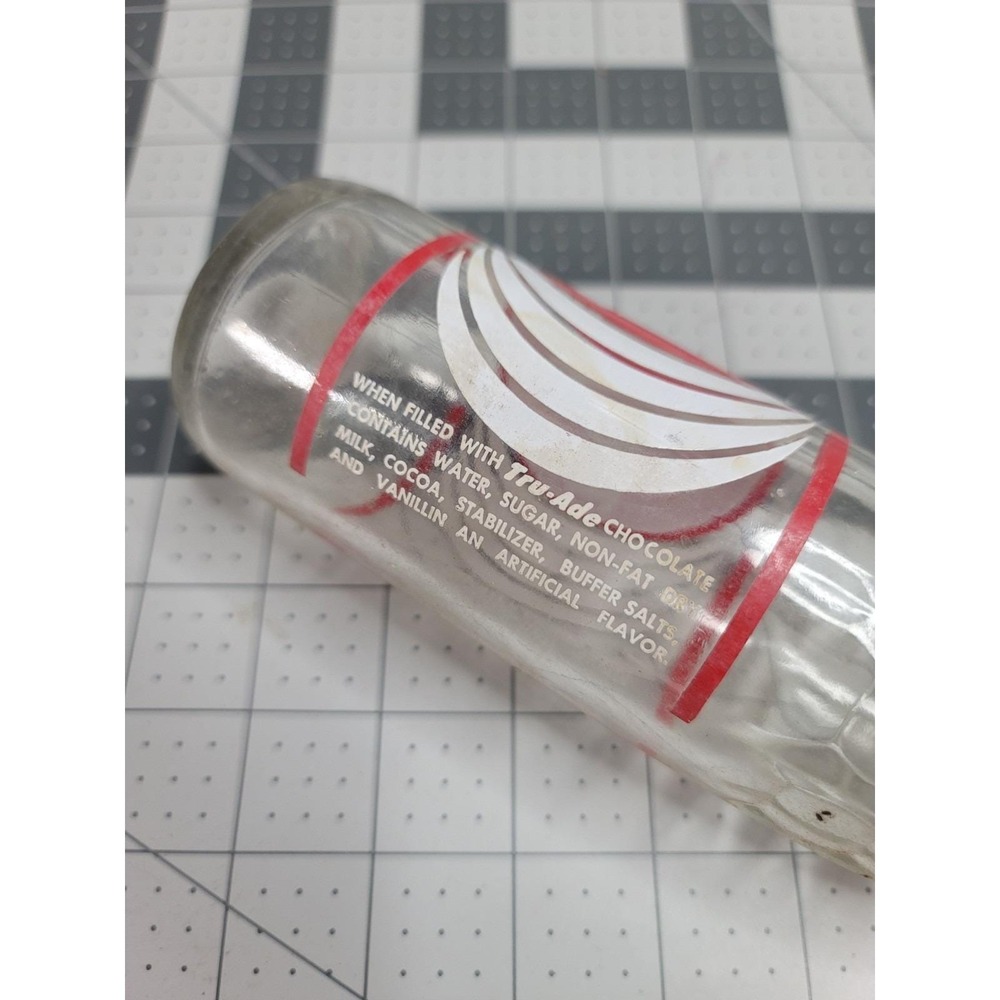 Vintage Tru-Ade 10 oz Glass Bottle Tru Ade King Size Carpentersville IL - Picture 6 of 7